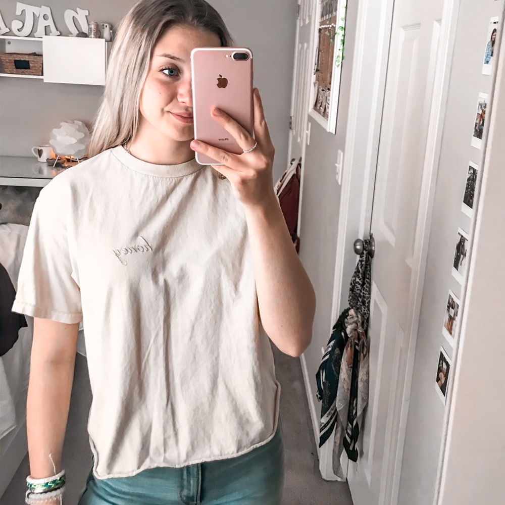 Brandy Melville Yellow “Honey” T Shirt